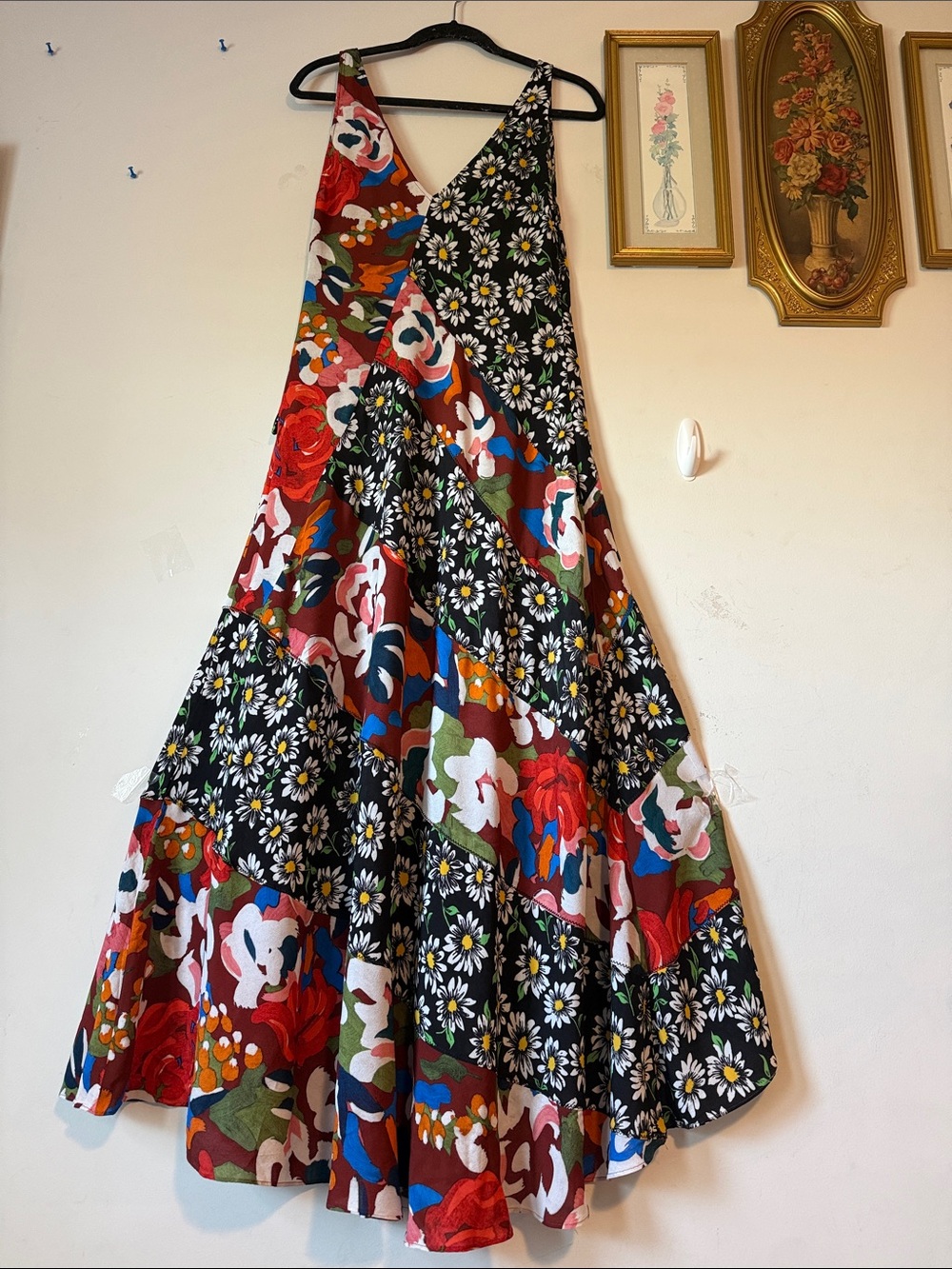 Missoni Black Multi Floral Patchwork A-Line Maxi Skirt